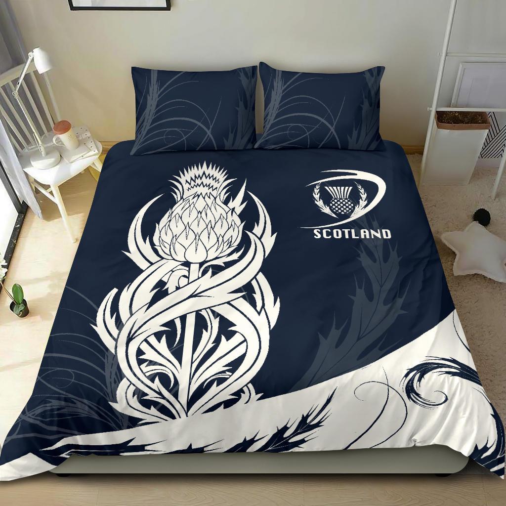 Scottish Rugby Bedding Set Thistle Vibes - Navy - Vibe Hoodie Shop