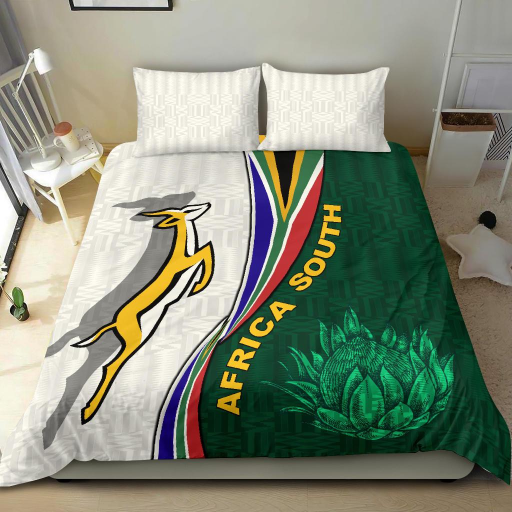 South Africa Bedding Set Springboks Rugby Be Unique - White - Vibe Hoodie Shop