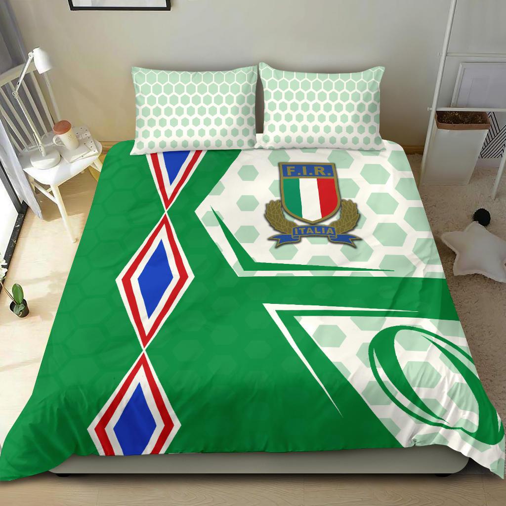 Italy Rugby Bedding Set Gli Azzurri Vibes - Green - Vibe Hoodie Shop