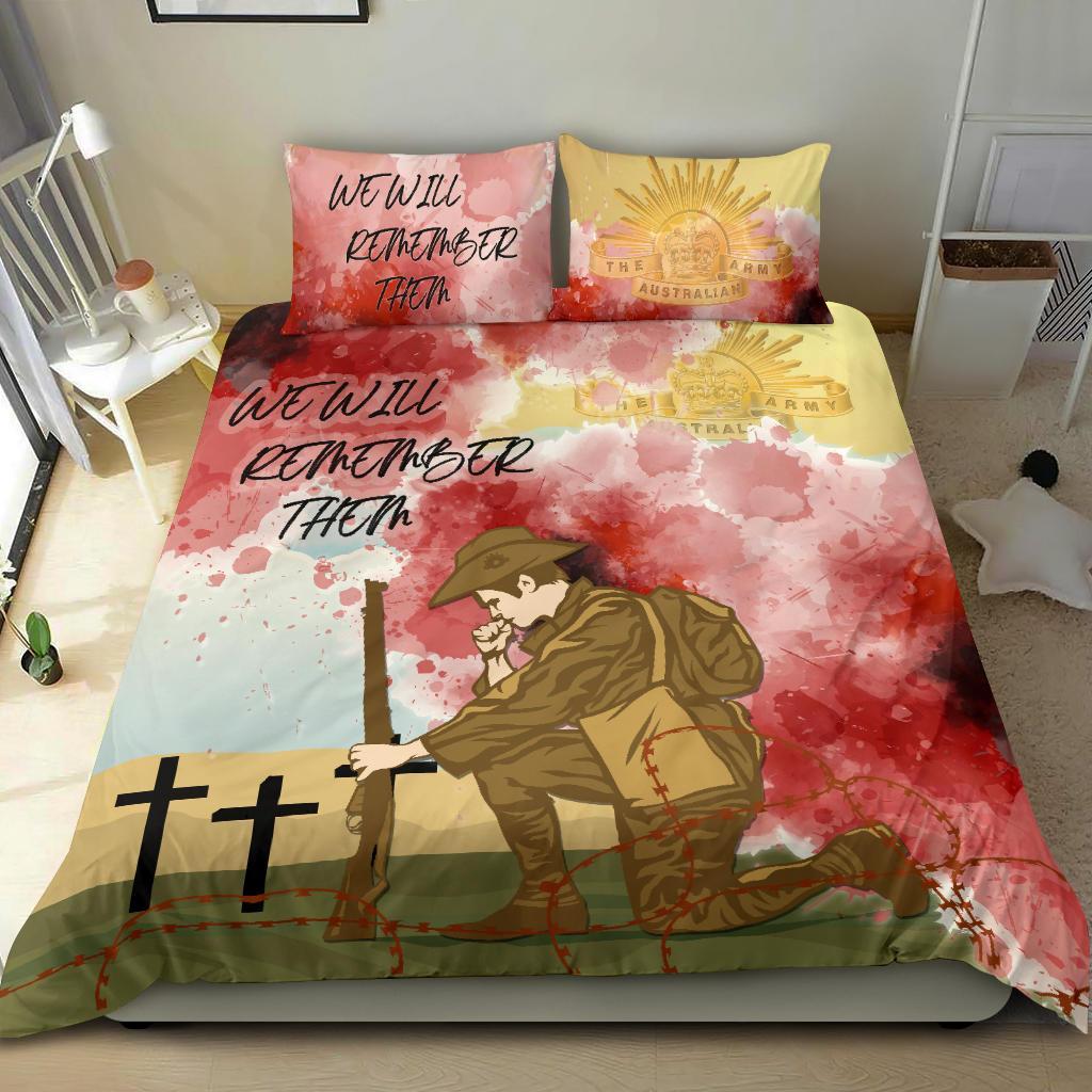 ANZAC Day Bedding Set - We Will Remember Them - Vibe Hoodie Shop