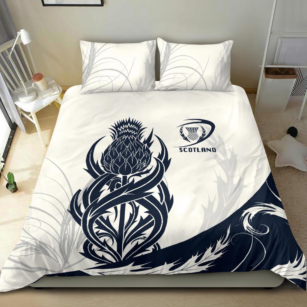 Scottish Rugby Bedding Set Thistle Vibes - White - Vibe Hoodie Shop