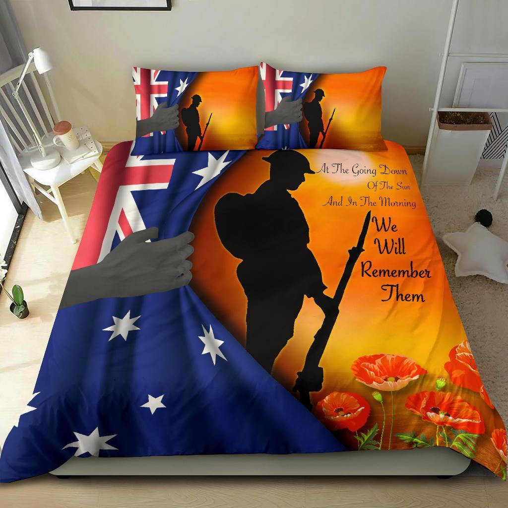 ANZAC Bedding Set - We Will Remember Them Ver02 - Vibe Hoodie Shop