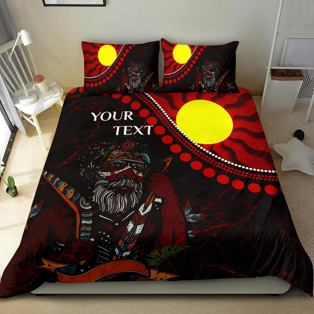 Custom Aboriginal Bedding Set - Indigenous People And Sun - Vibe Hoodie Shop