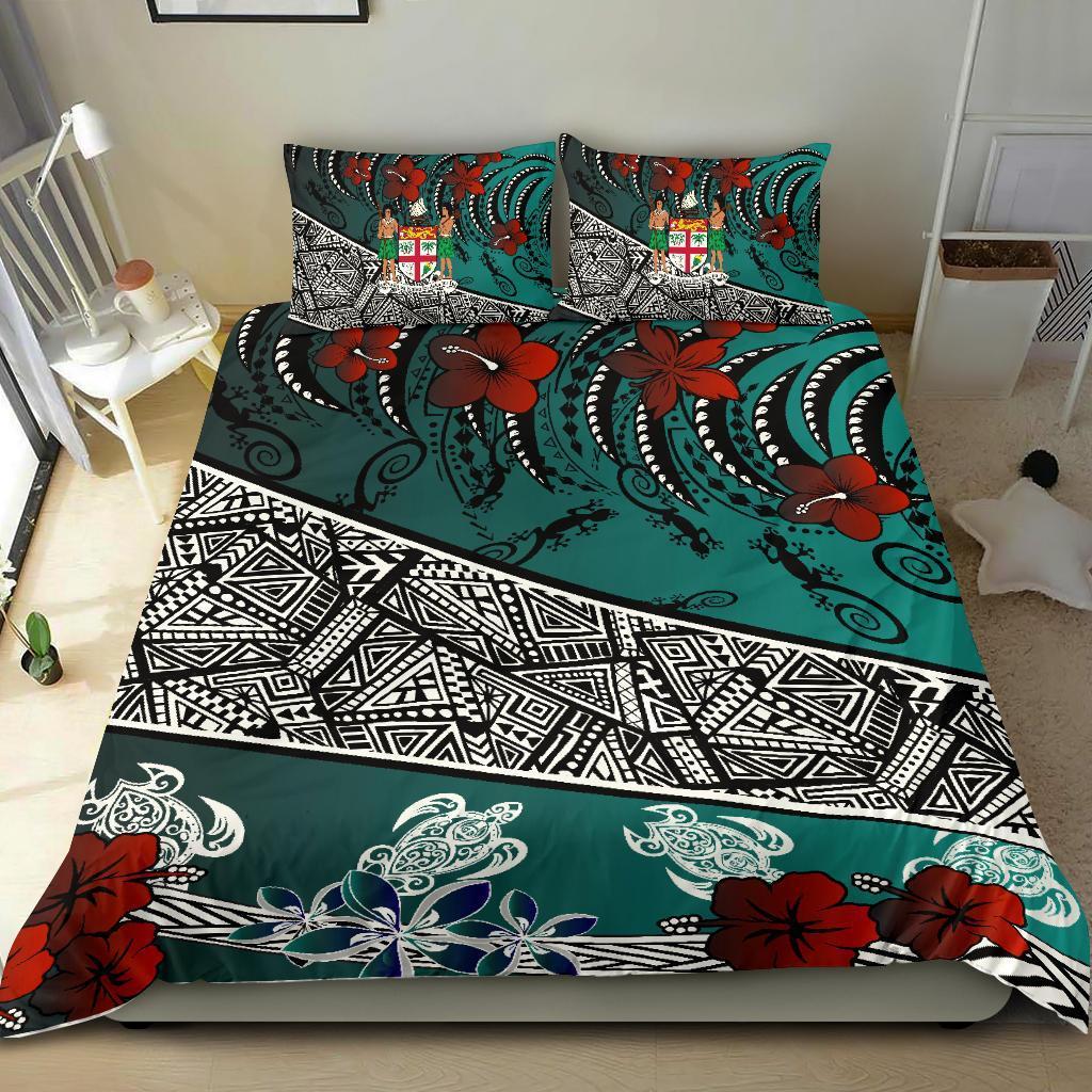 Fiji Bedding Set - Lizard And Turtle Green - Vibe Hoodie Shop