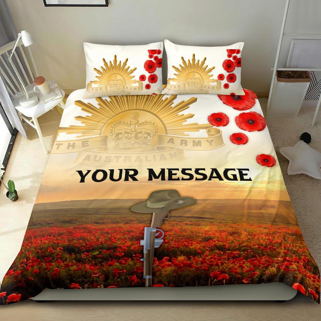 Custom ANZAC Day 2021 Bedding Set - We Will Remember Them - Vibe Hoodie Shop