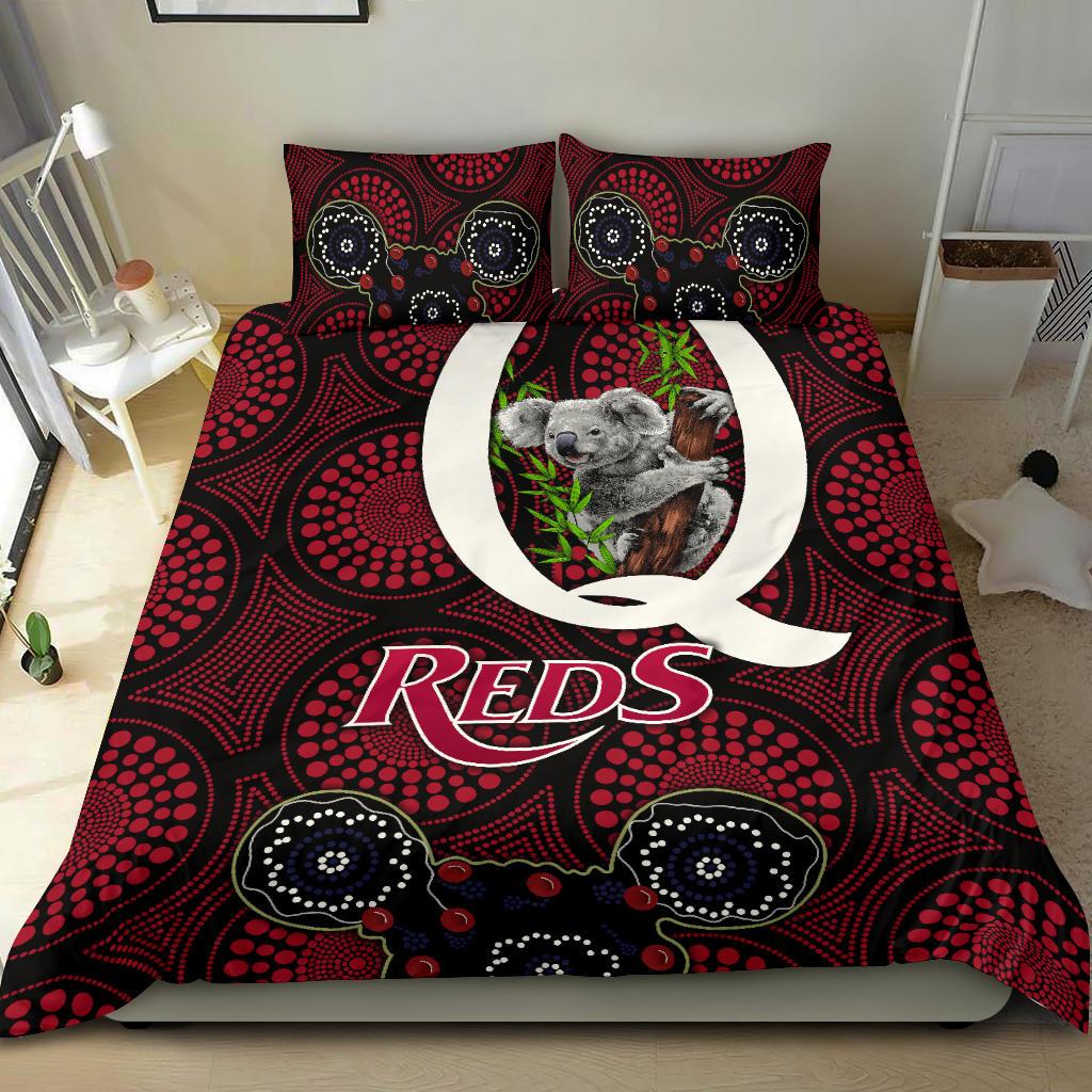 Queensland Bedding Set Reds Rugby - Koala - Vibe Hoodie Shop
