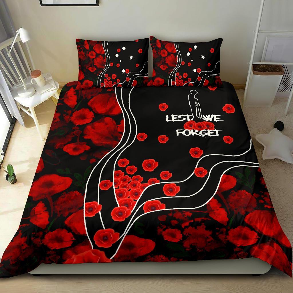 ANZAC Lest We Forget Bedding Set - Poppy Flowers - Vibe Hoodie Shop