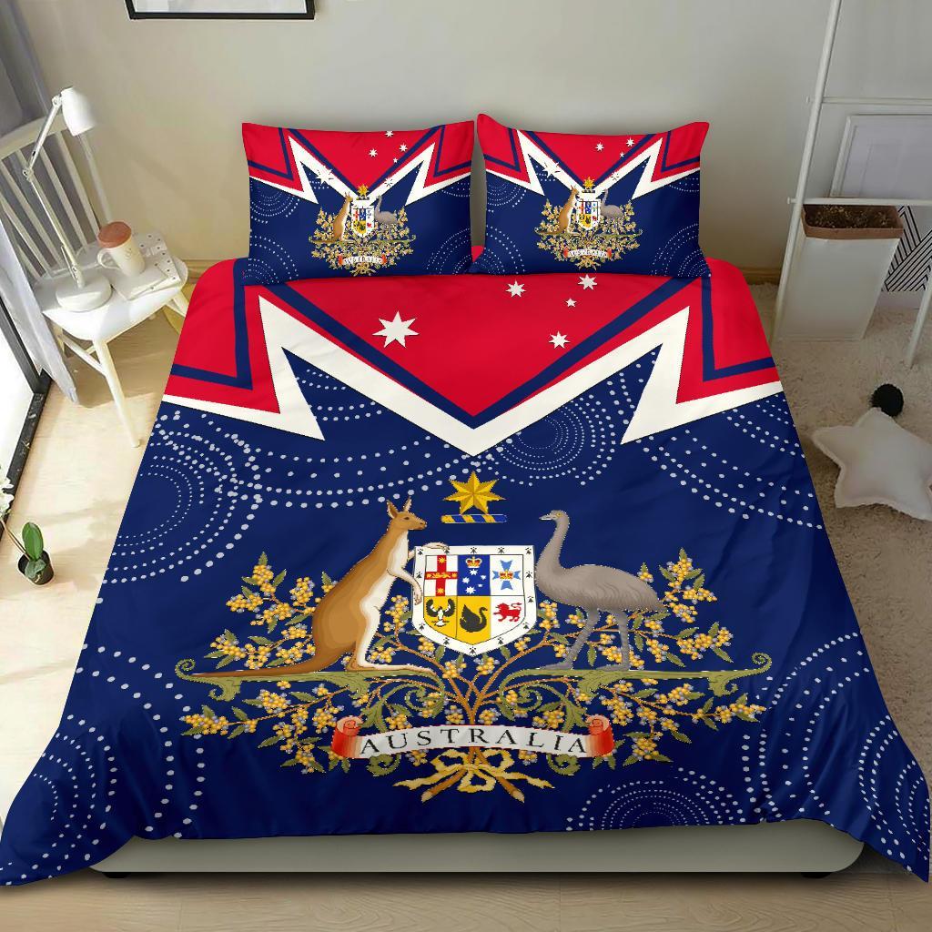 Bedding Set - Australian Coat Of Arms Flag Color - Vibe Hoodie Shop