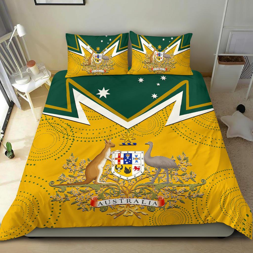 Bedding Set - Australian Coat Of Arms National Color - Vibe Hoodie Shop