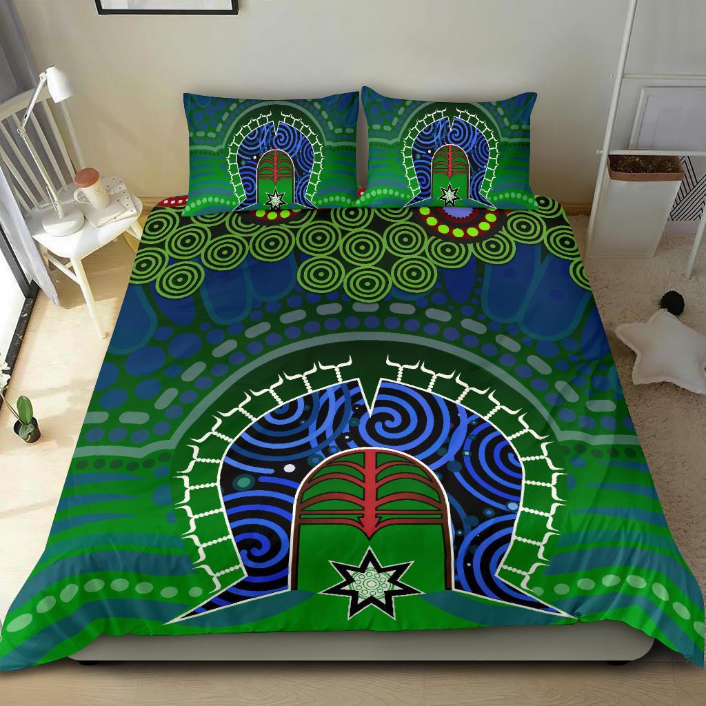 Torres Strait Bedding Set - Dhari And Dot Patterns - Vibe Hoodie Shop