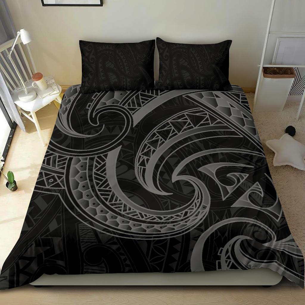 New Zealand Maori Mangopare Bedding Set Polynesian - Black - Vibe Hoodie Shop