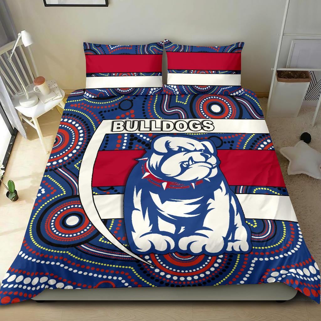 Western Football Bulldogs Bedding Set Redamancy Indigenous Australian - Vibe Hoodie Shop