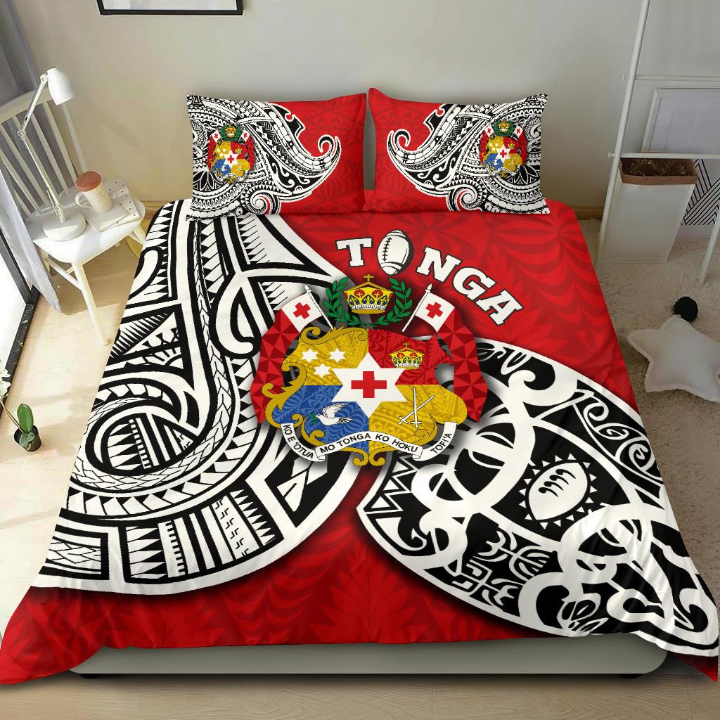 Tonga Rugby Bedding Set Polynesian Style - Vibe Hoodie Shop