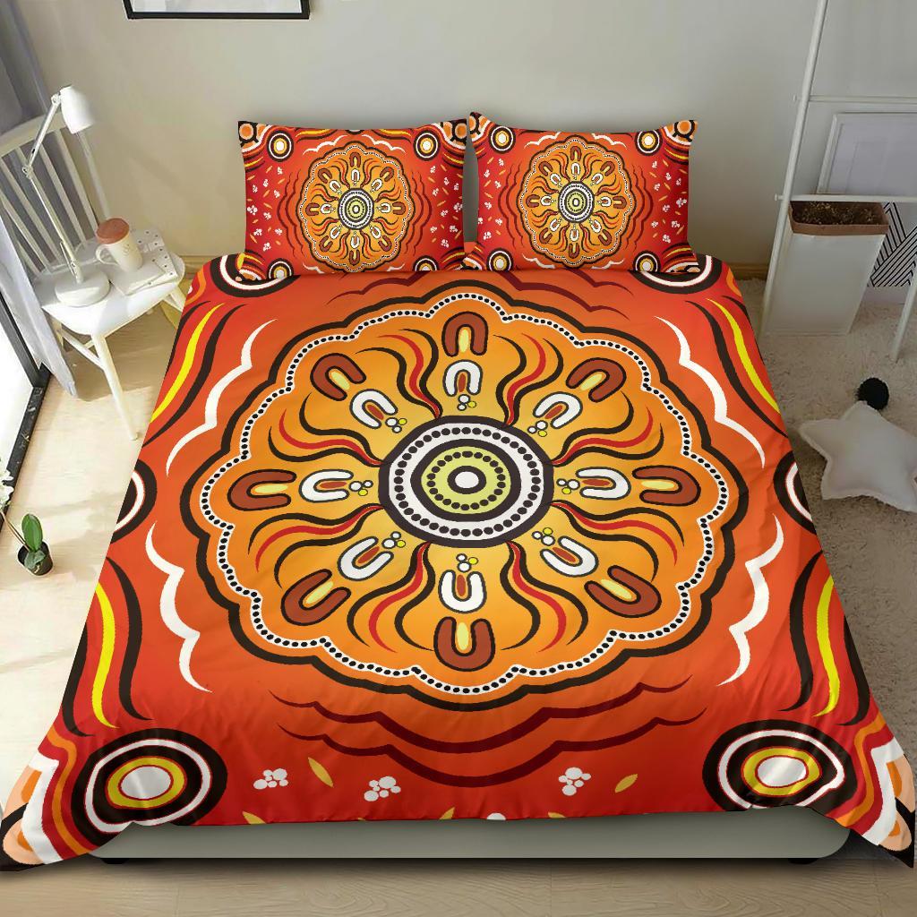 Aboriginal Bedding Set - Indigenous Art Patterns Ver01 - Vibe Hoodie Shop