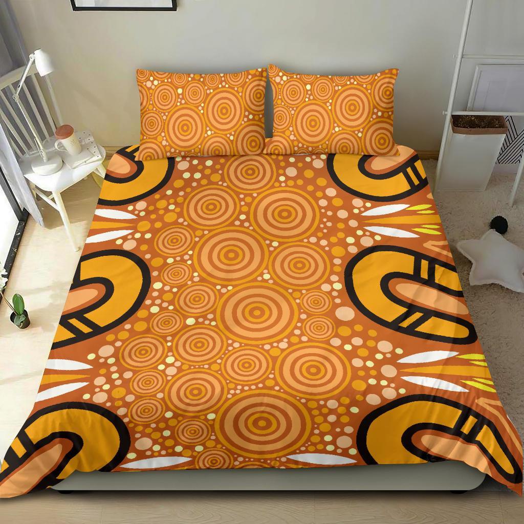 Aboriginal Bedding Set - Indigenous Art Patterns Ver03 - Vibe Hoodie Shop
