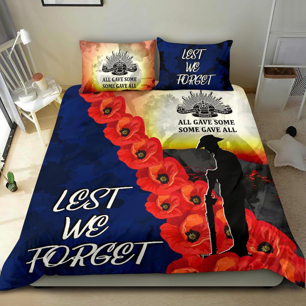 ANZAC Lest We Forget Bedding Set - All Gave Some, Some Gave All - - Vibe Hoodie Shop