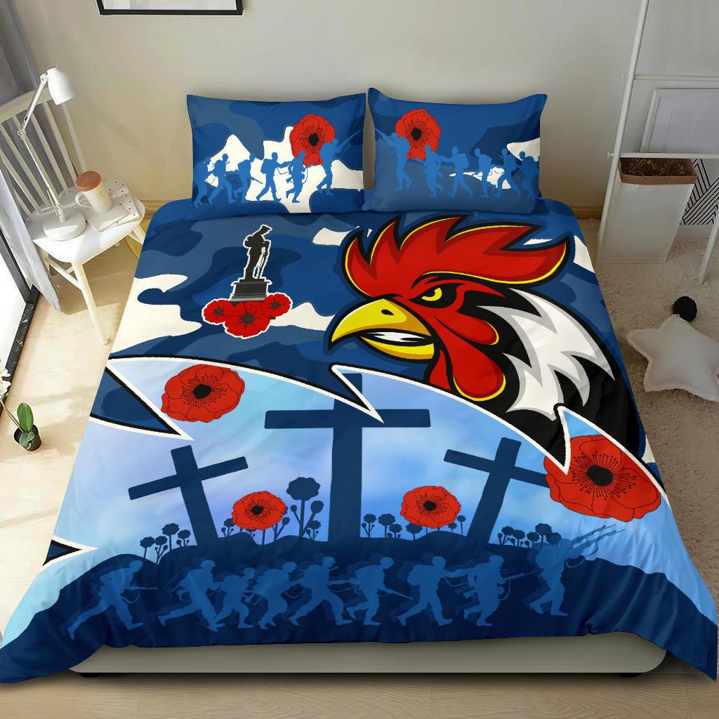 Roosters ANZAC Day Bedding Set Military - Blue - Vibe Hoodie Shop