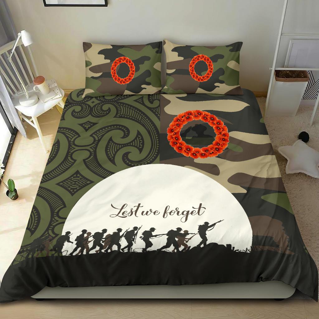 ANZAC Maori Bedding Set Lest For Get - Vibe Hoodie Shop