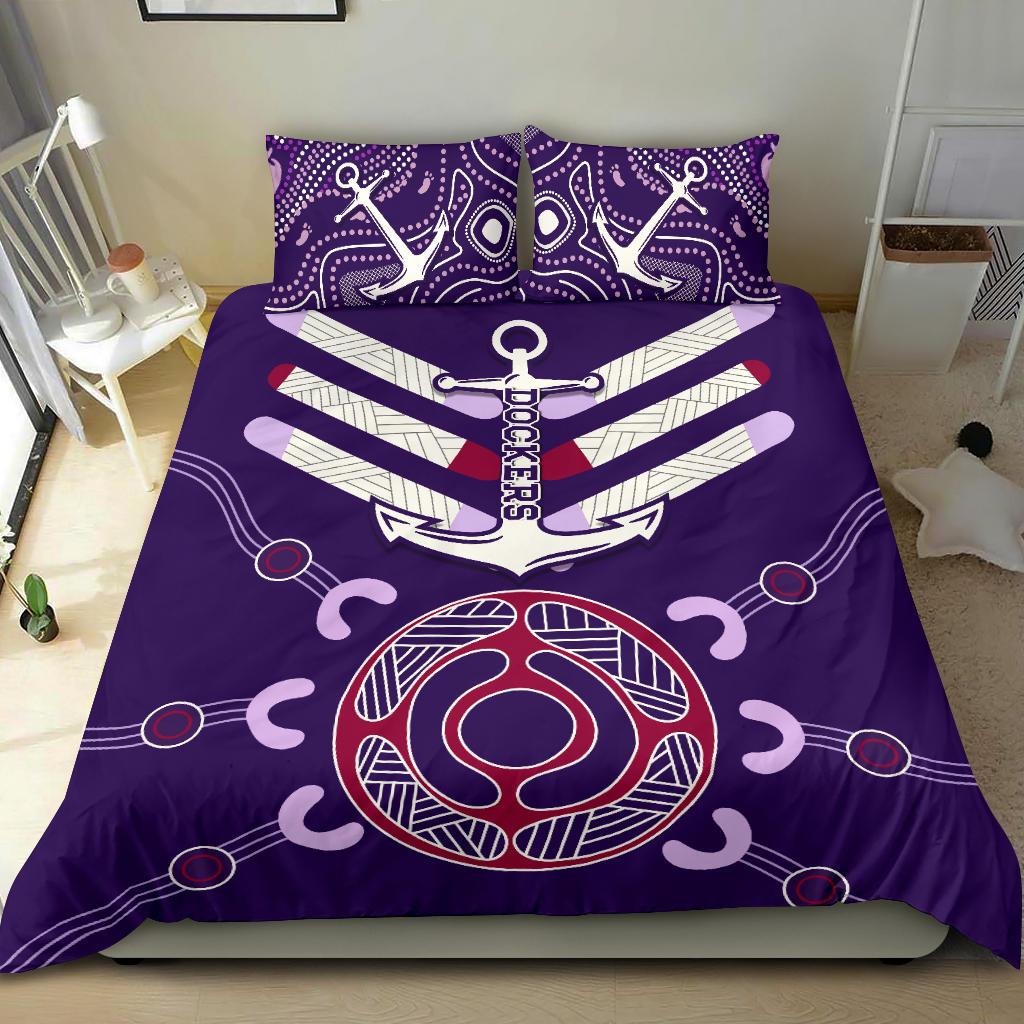 Dockers Bedding Set Indigenous Fremantle - Vibe Hoodie Shop