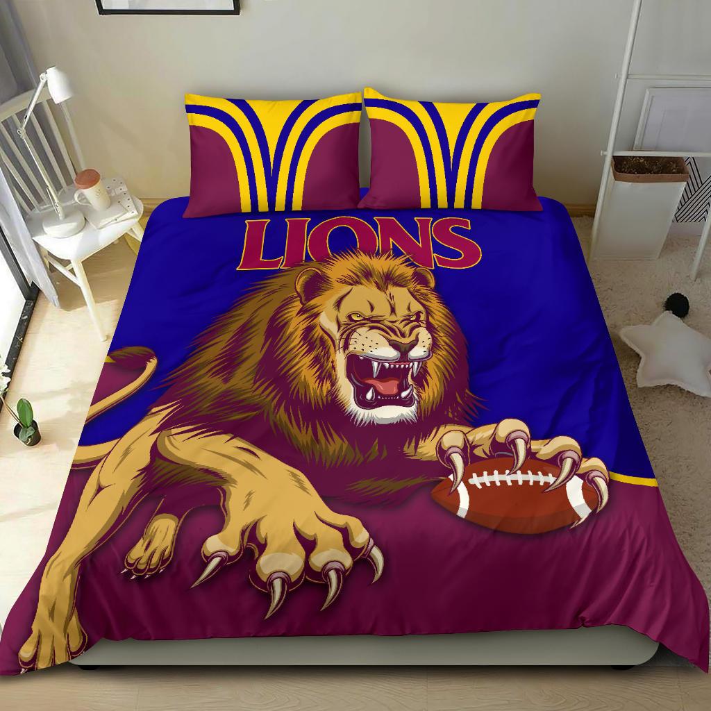 Brisbane Bedding Set Lions Three Stripes - Vibe Hoodie Shop