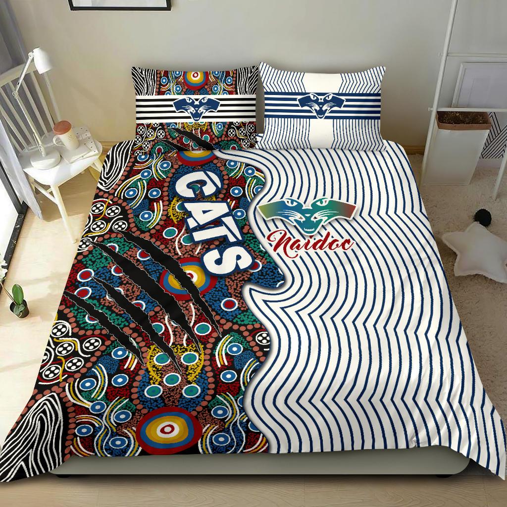 Geelong NAIDOC Week Bedding Set Cats Indigenous Version Special - Vibe Hoodie Shop