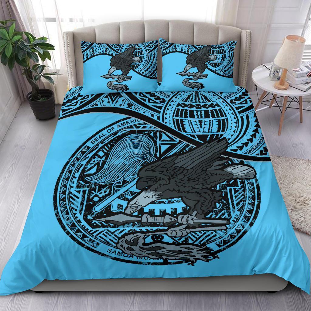 American Samoa Bedding Set Blue - Vibe Hoodie Shop