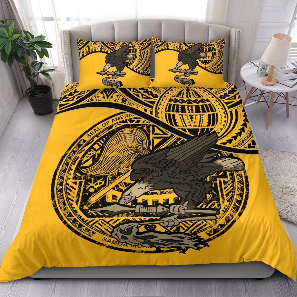 American Samoa Bedding Set Yellow - Vibe Hoodie Shop