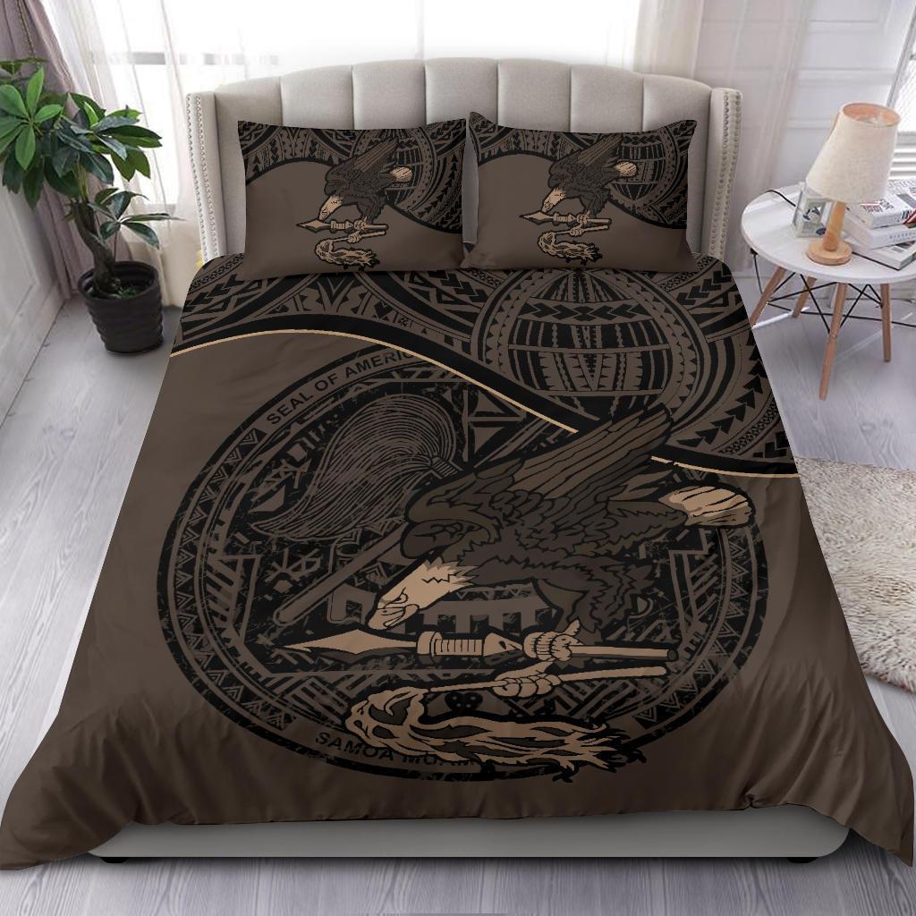 American Samoa Bedding Set Brown - Vibe Hoodie Shop