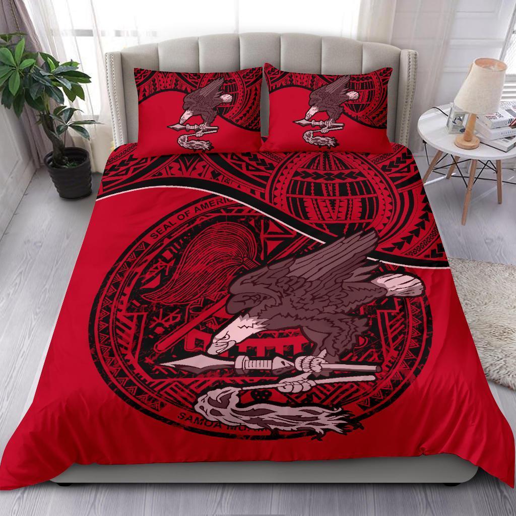 American Samoa Bedding Set Red - Vibe Hoodie Shop