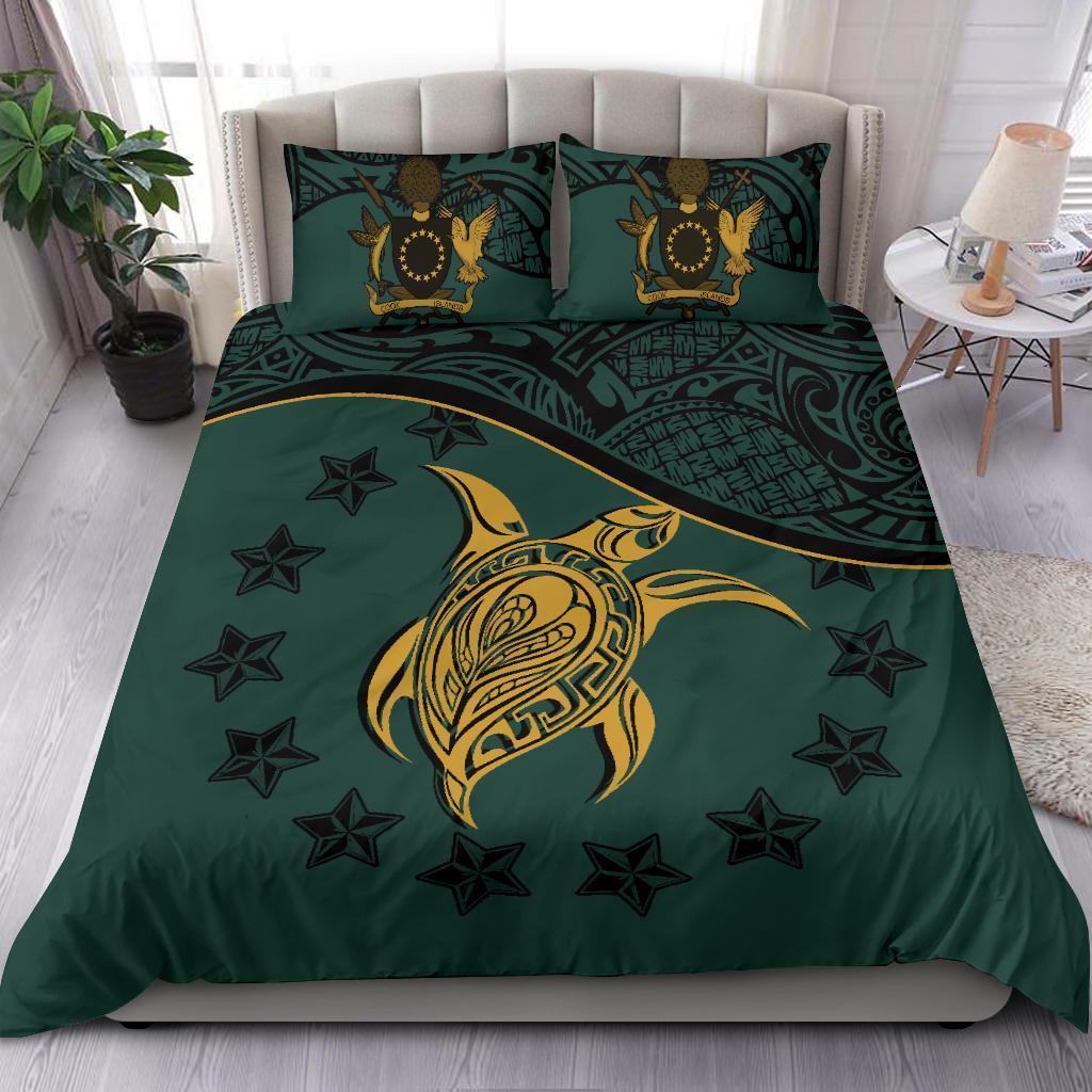 Cook Islands Bedding Set Dark Green - Vibe Hoodie Shop