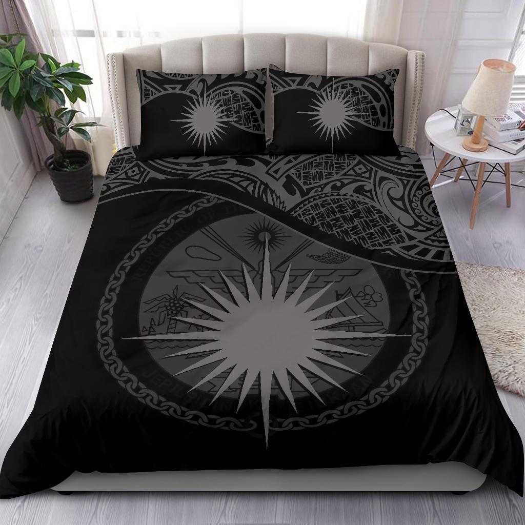 Marshall Islands Bedding Set Black - Vibe Hoodie Shop