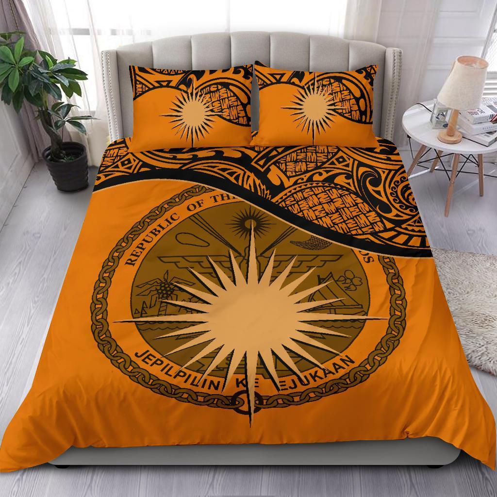 Marshall Islands Bedding Set Orange - Vibe Hoodie Shop