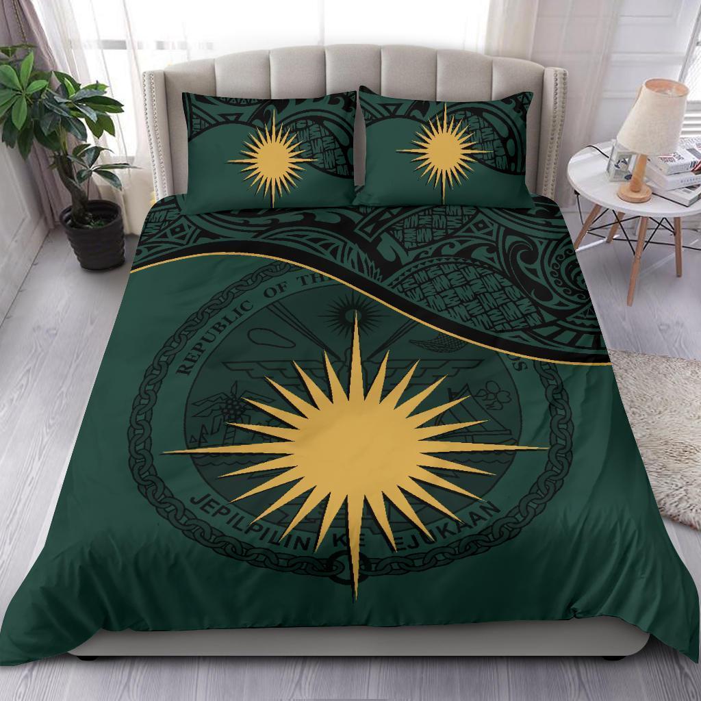 Marshall Islands Bedding Set Green - Vibe Hoodie Shop