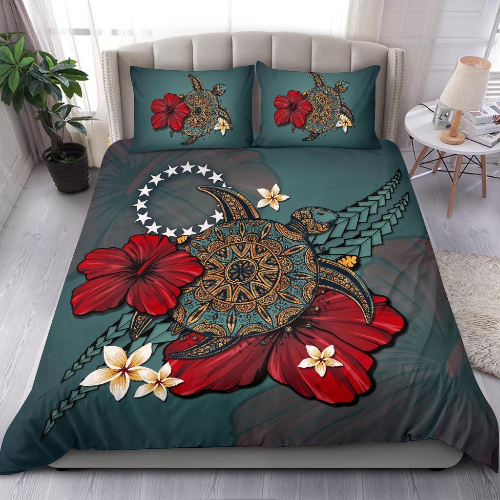 Cook Islands Bedding Set - Blue Turtle Tribal - Vibe Hoodie Shop