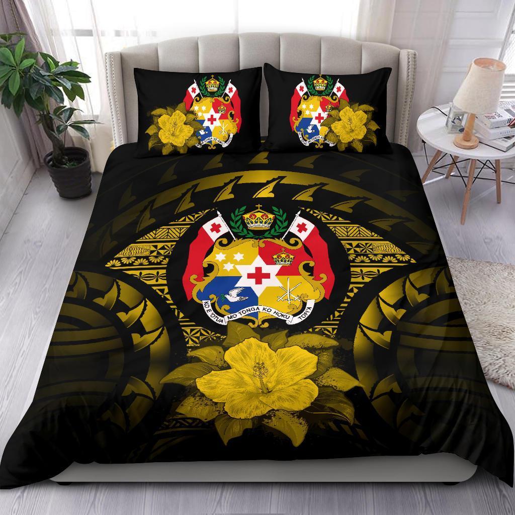 Tonga Yellow Hibiscus Bedding Set - Vibe Hoodie Shop