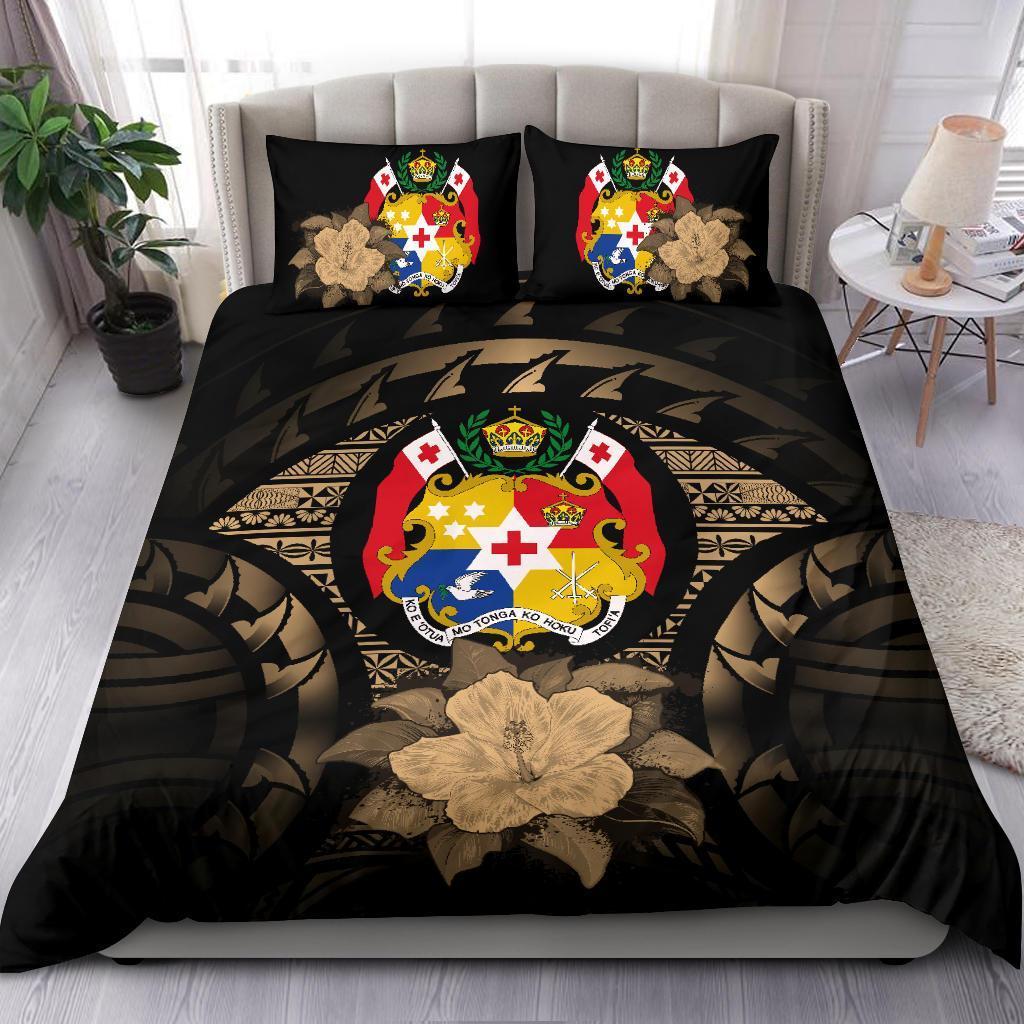 Tonga Brown Hibiscus Bedding Set - Vibe Hoodie Shop