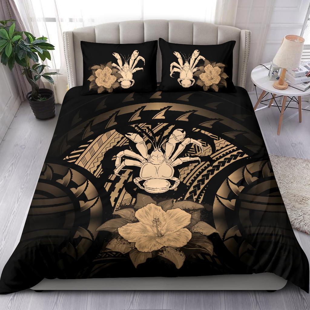 Niue Brown Hibiscus Bedding Set - Vibe Hoodie Shop