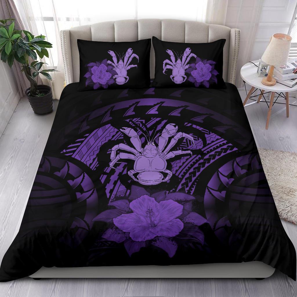 Niue Purple Hibiscus Bedding Set - Vibe Hoodie Shop