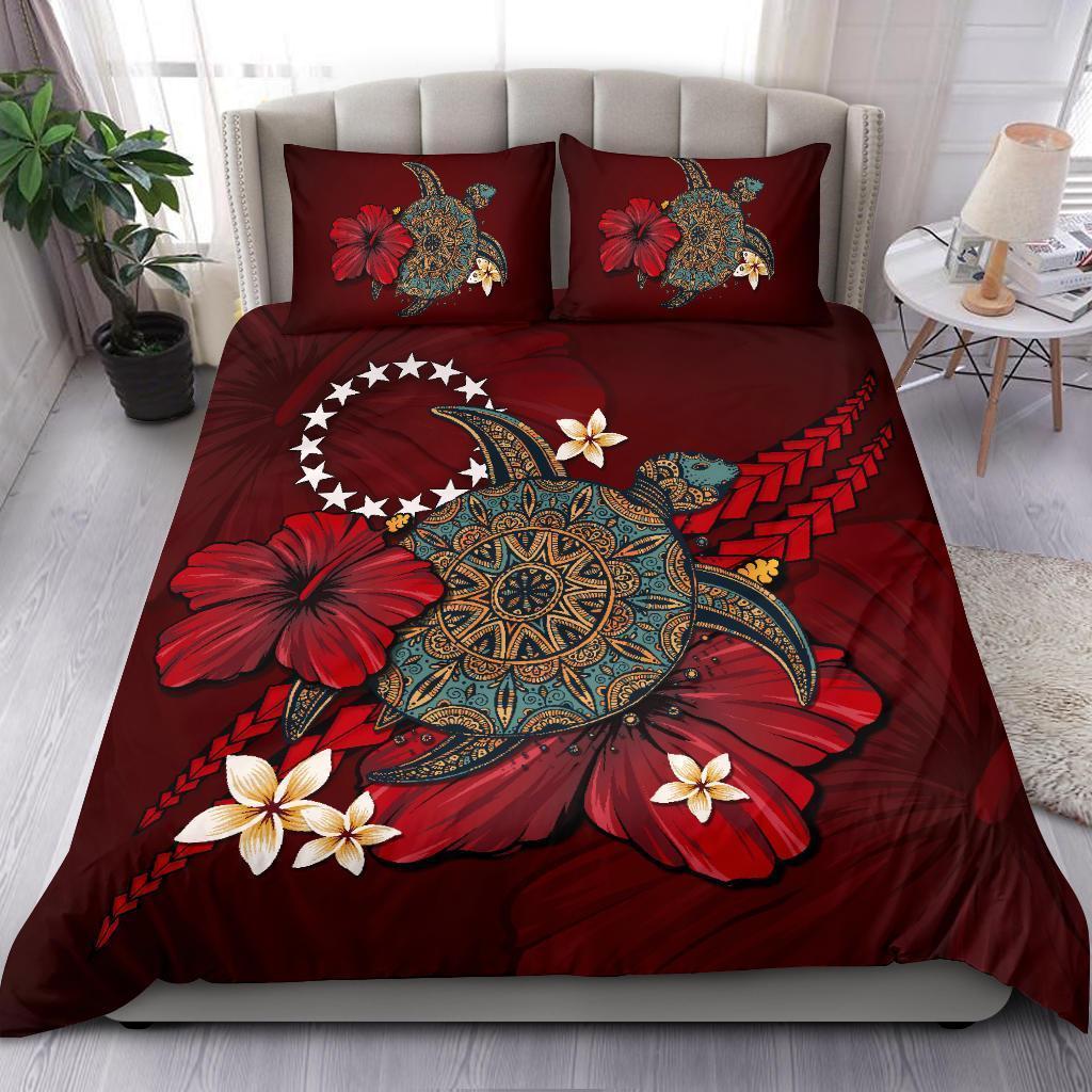 Cook Islands Bedding Set - Red Turtle Tribal - Vibe Hoodie Shop