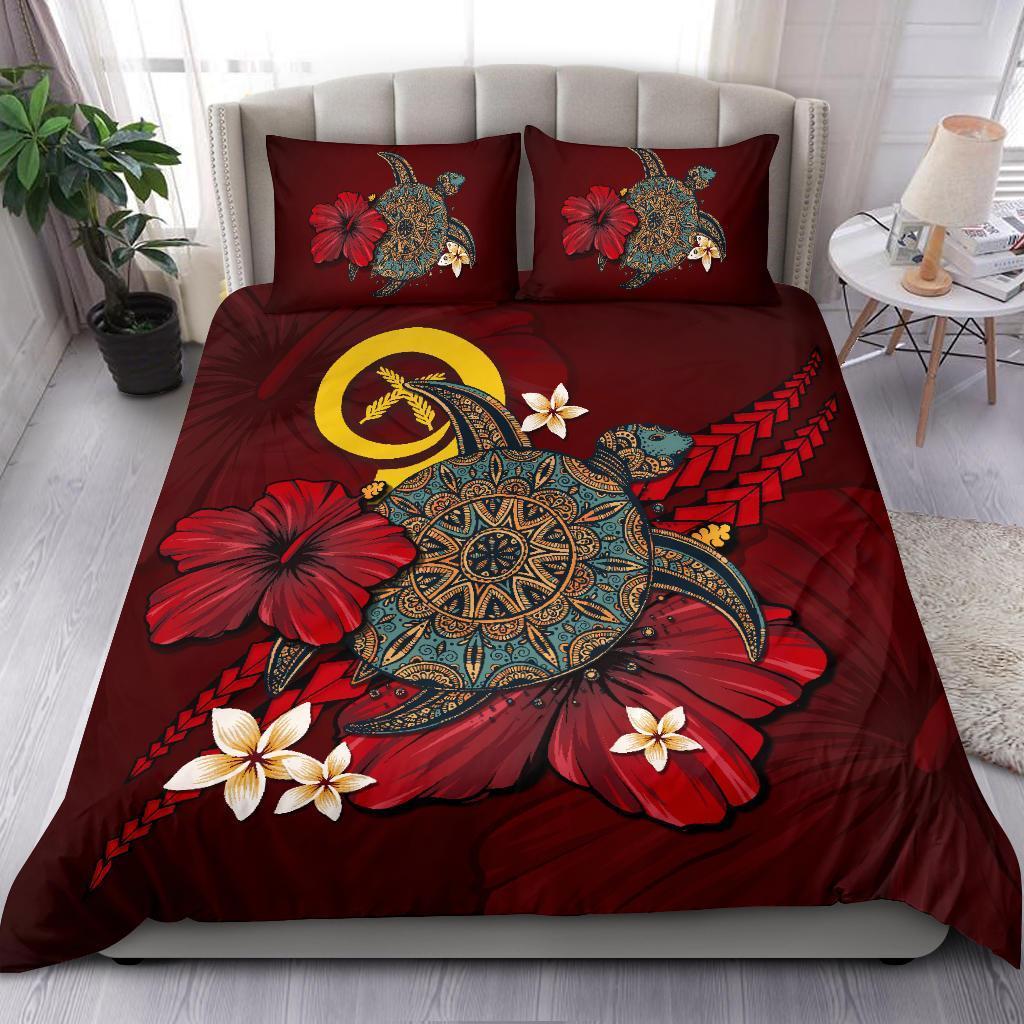 Vanuatu Bedding Set - Red Turtle Tribal - Vibe Hoodie Shop