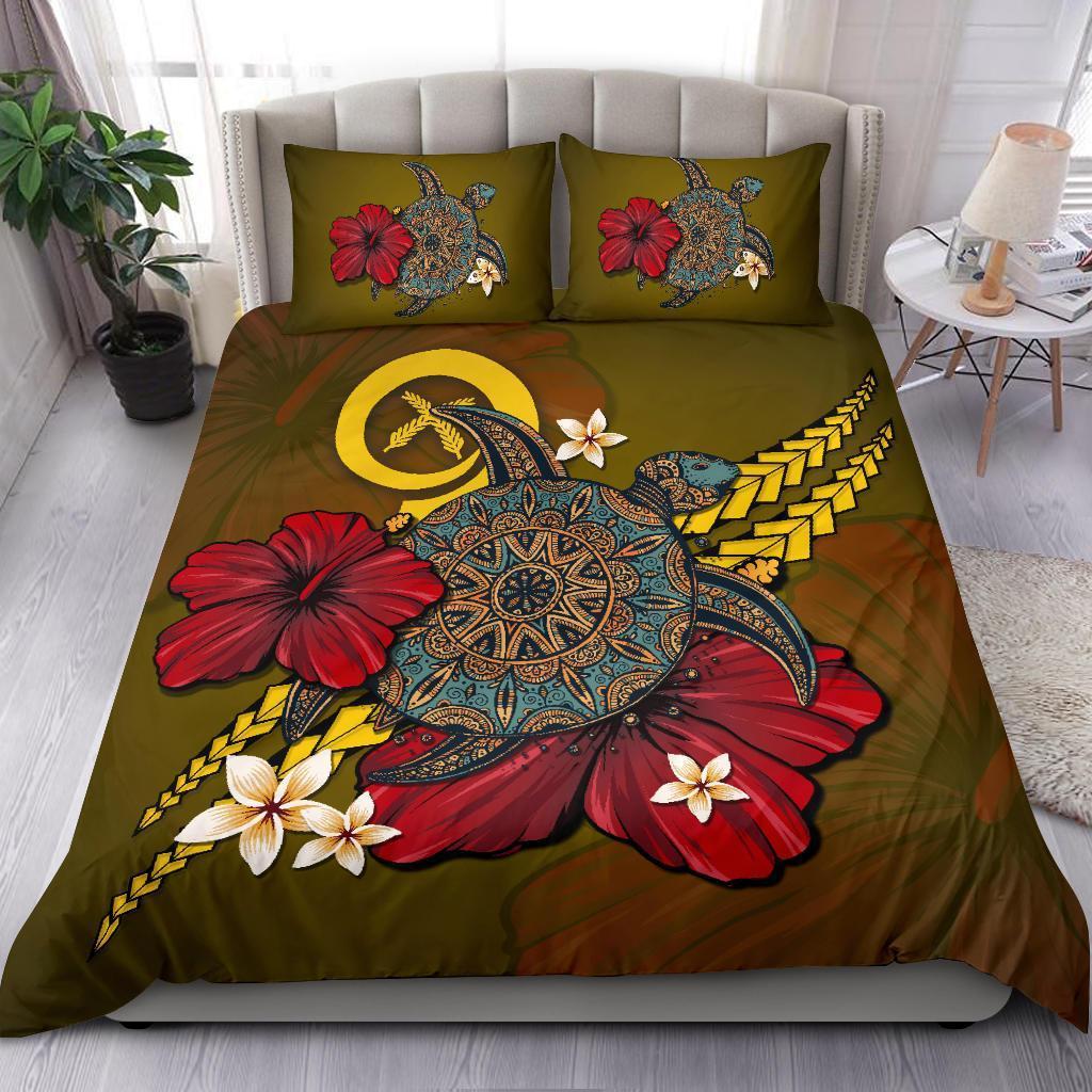 Vanuatu Bedding Set - Yellow Turtle Tribal - Vibe Hoodie Shop