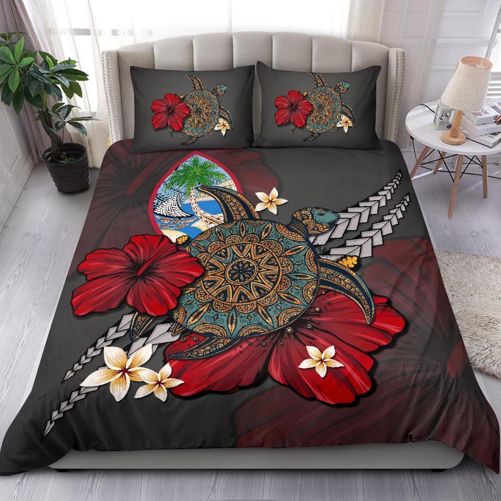 Guam Bedding Set - Gray Turtle Tribal - Vibe Hoodie Shop