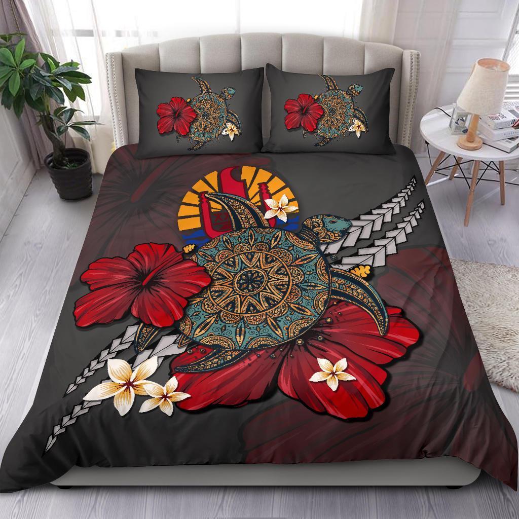 Tahiti Bedding Set - Gray Turtle Tribal - Vibe Hoodie Shop