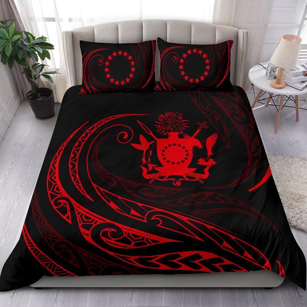 Cook Islands Bedding Set - Red - Frida Style - Vibe Hoodie Shop