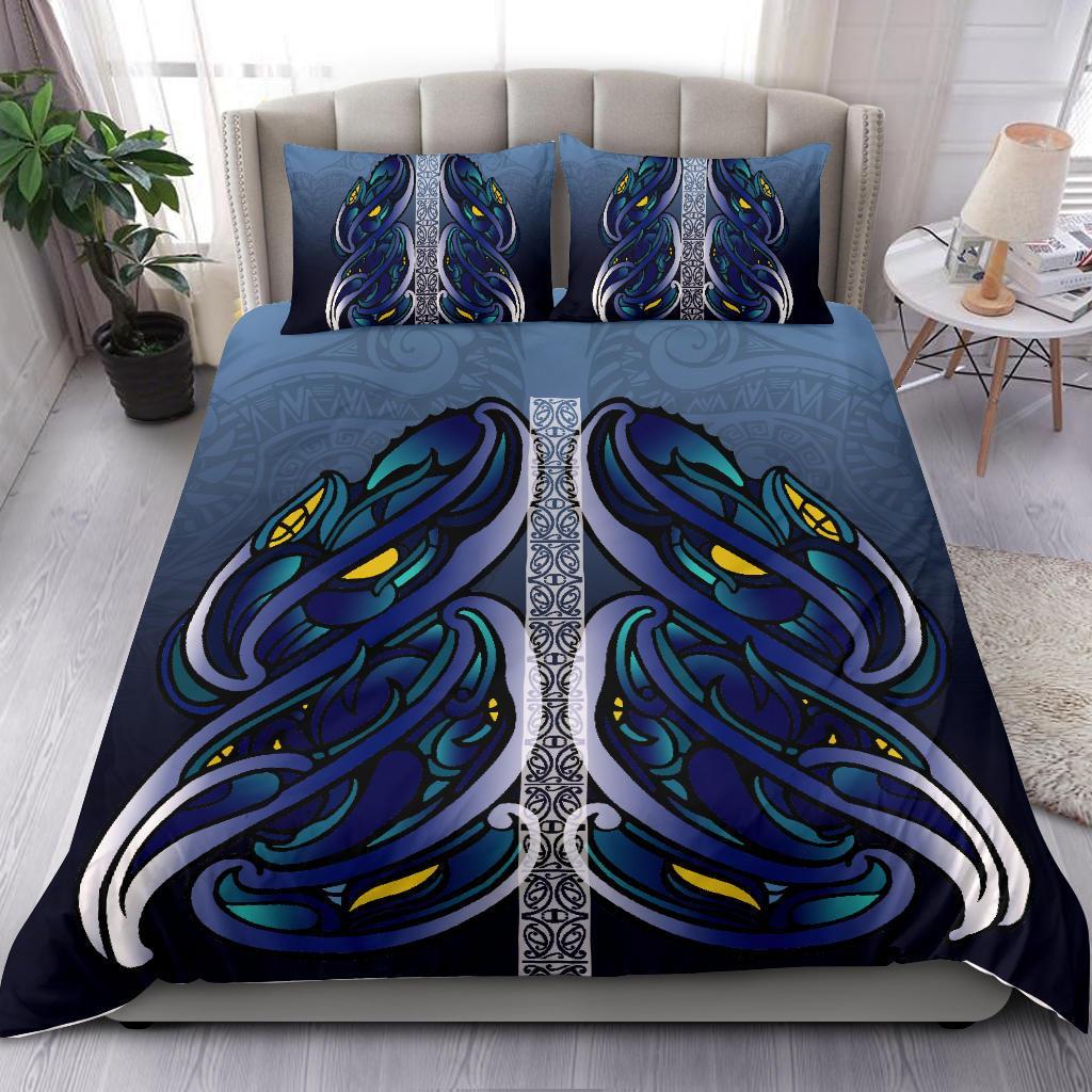 New Zealand Rugby Bedding Set Maori Taniwha Full Size Bed Sets - Vibe Hoodie Shop