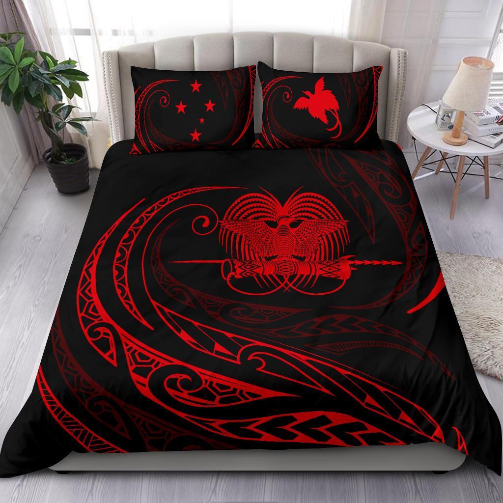 Papua New Guinea Bedding Set - Red - Frida Style - Vibe Hoodie Shop