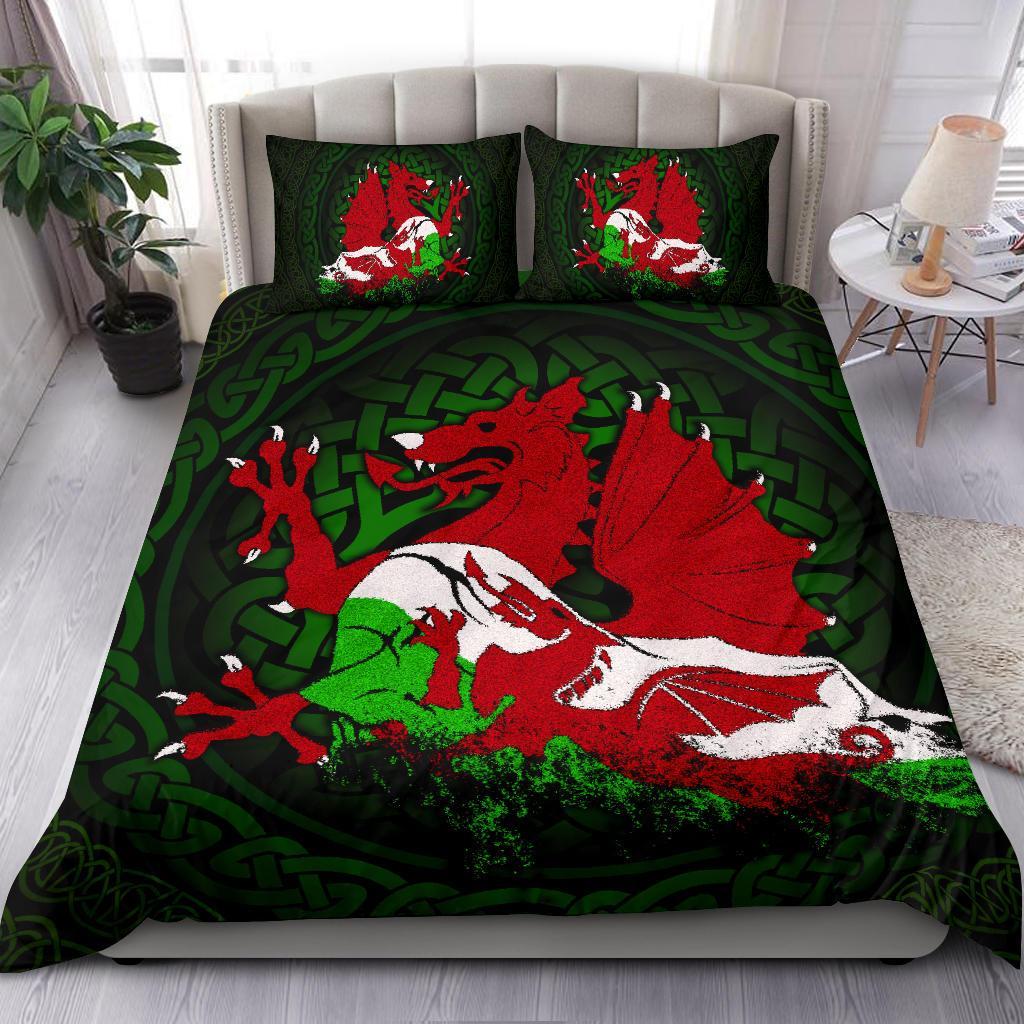 Wales Bedding Set - Cymru Dragon - Vibe Hoodie Shop