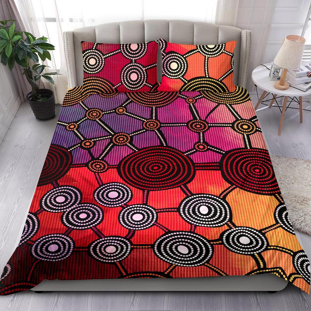 Aboriginal Bedding Sets, Circle Dot Painting - Vibe Hoodie Shop