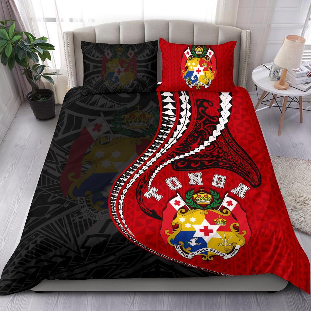 Tonga Bedding Set Kanaloa Tatau Gen To (Black) - Vibe Hoodie Shop