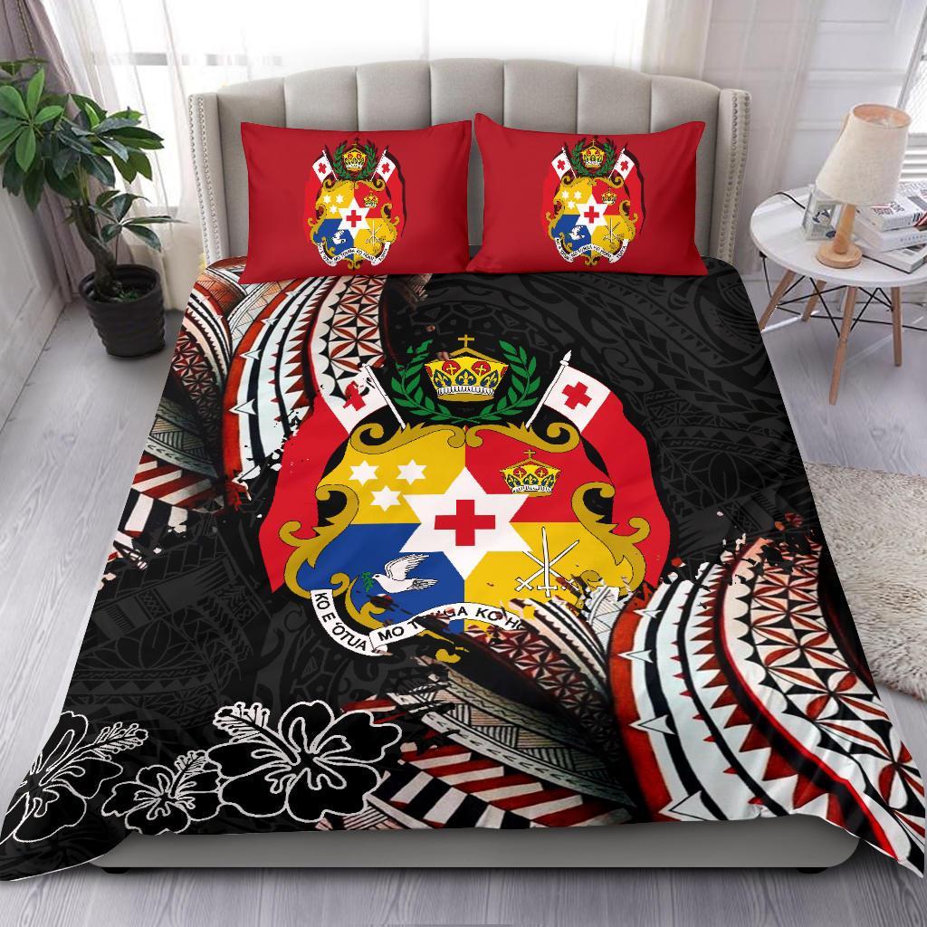 Tonga Coat Of Arms Ngatu Bedding Set - Vibe Hoodie Shop